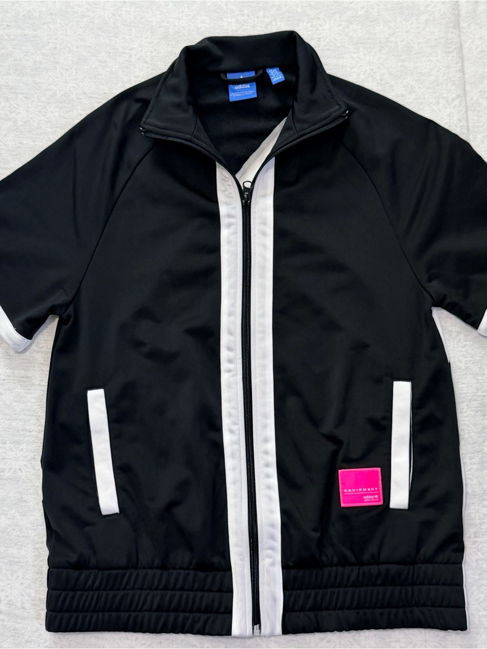 Adidas Equipment ADV 91-17 Track Jacket Youth L 13-14 Black White EQT BQ4030